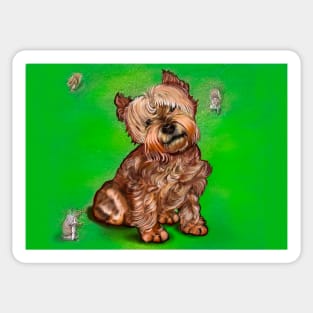 Dog Dog, shnauzer, miniature schnauzer Puppy Dog and squirrels, puppy love Sticker